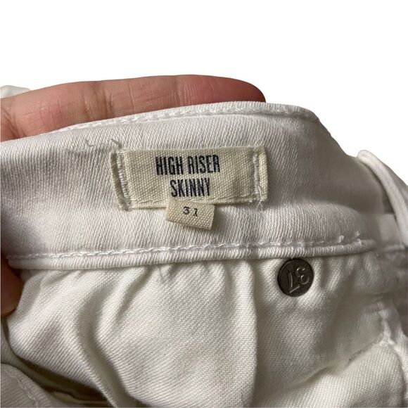 MADEWELL HIGH RISER SKINNY JEANS WHITE COTTON BLEND‎ STRETCH DENIM SIZE 31 - Picture 4 of 11